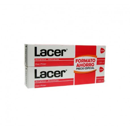  Lacer Pasta Con Fluor 125ml Duplo