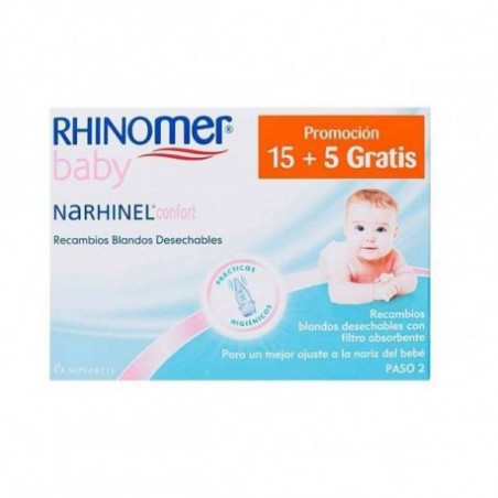 Narhinel Confort Aspirador Recambio 20 U Blando Desechable