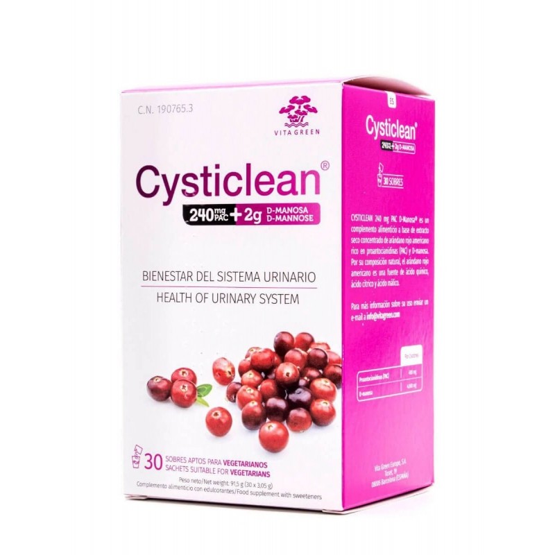 Cysticlean 240  mg D- Manosa  2gr   30 sobres