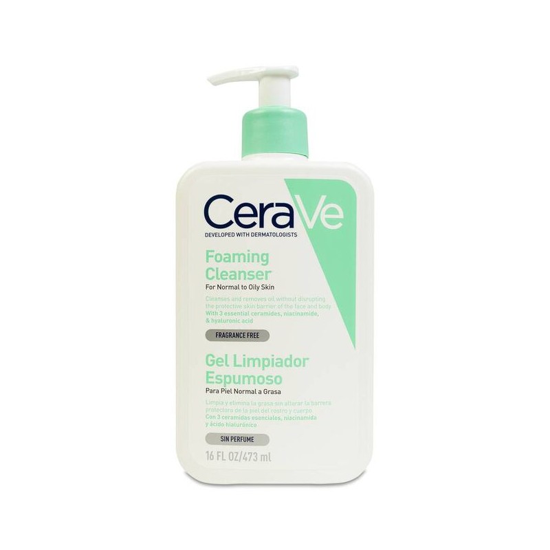  Limpiador facial espumoso, 16 onzas de CeraVe : Belleza y  Cuidado Personal