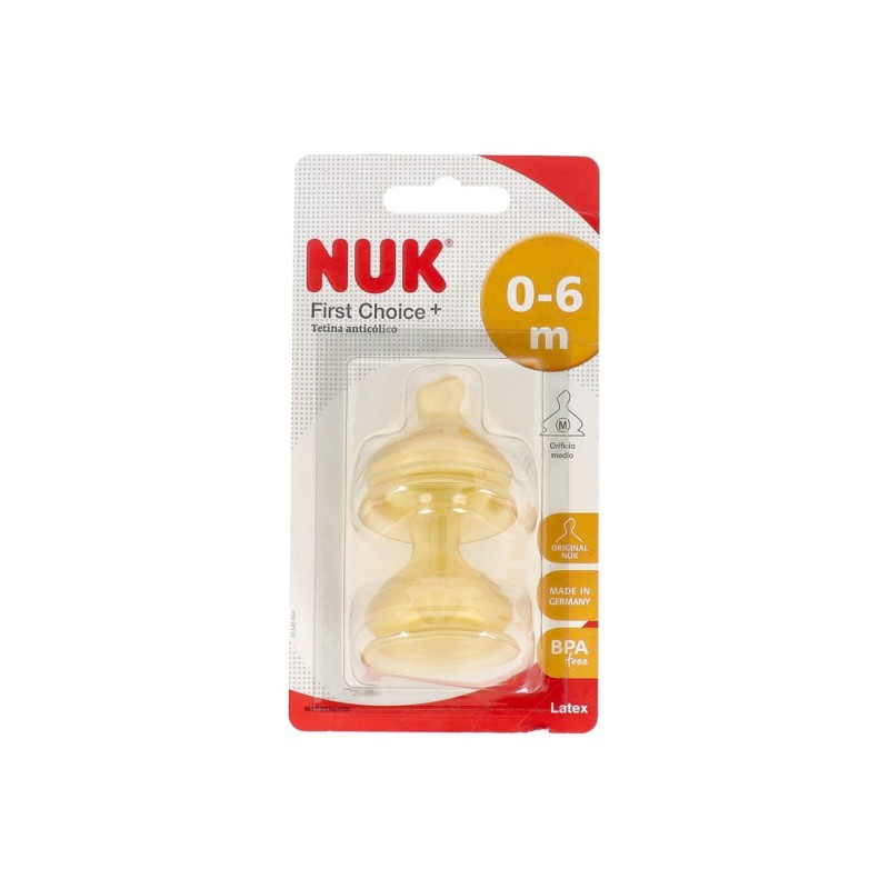 Nuk Tetina FC+ 0-6 M Latex 2 Uds