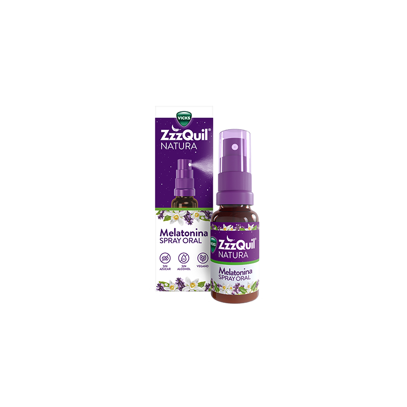 ZzzQuil Spray Oral de melatonina con sabor a naranja y lavanda para dormir - 30 ml