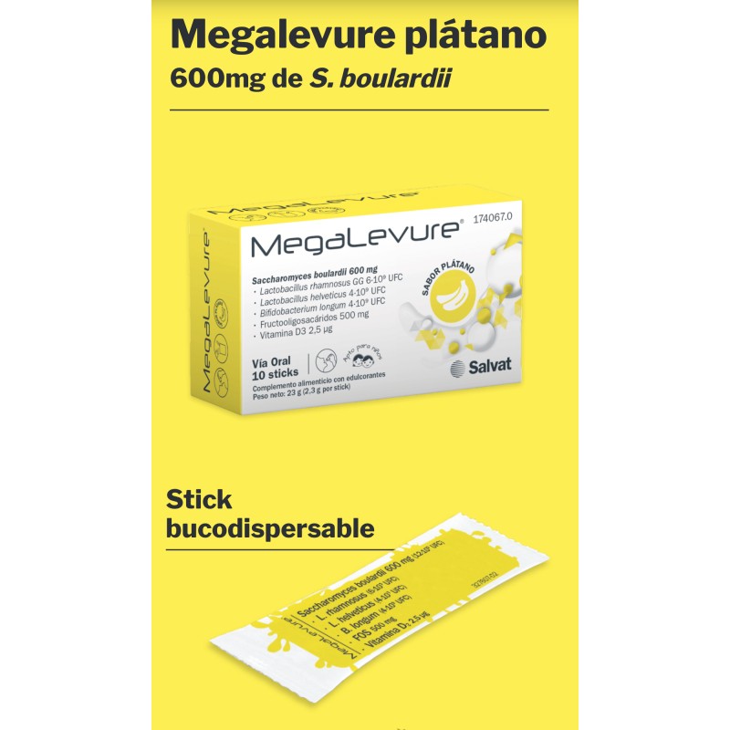 MegaLevure platano 10 sticks