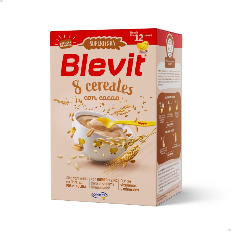 Blevit Superfibra 8 Cereales Y Cacao 500 Gr