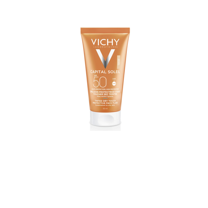 VICHY CAPITAL SOLEIL CREMA ROSTRO TOQUE SECO CON COLOR SPF50+ 50ml