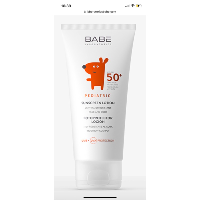 Babe Fotoprotector Pediátrico Loción SPF 50+ 100 ml