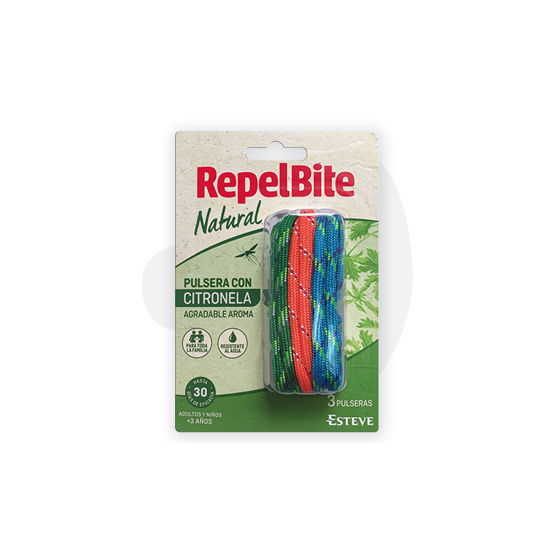 RepelBite Natural Pulsera cuerda 3 uds.