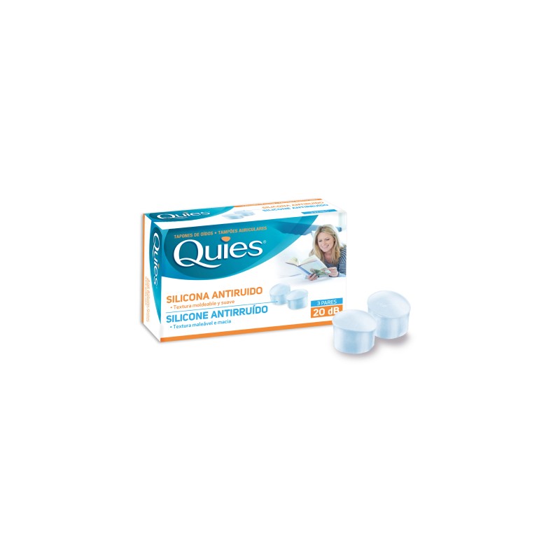 Quies Protección auditiva de silicona traslúcida