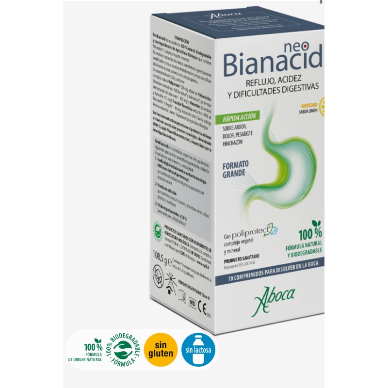 NeoBianacid 70 comprimidos | Sabor Limón