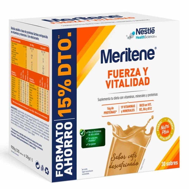 Meritene Café Descafeinado Formato Ahorro 30 sobres