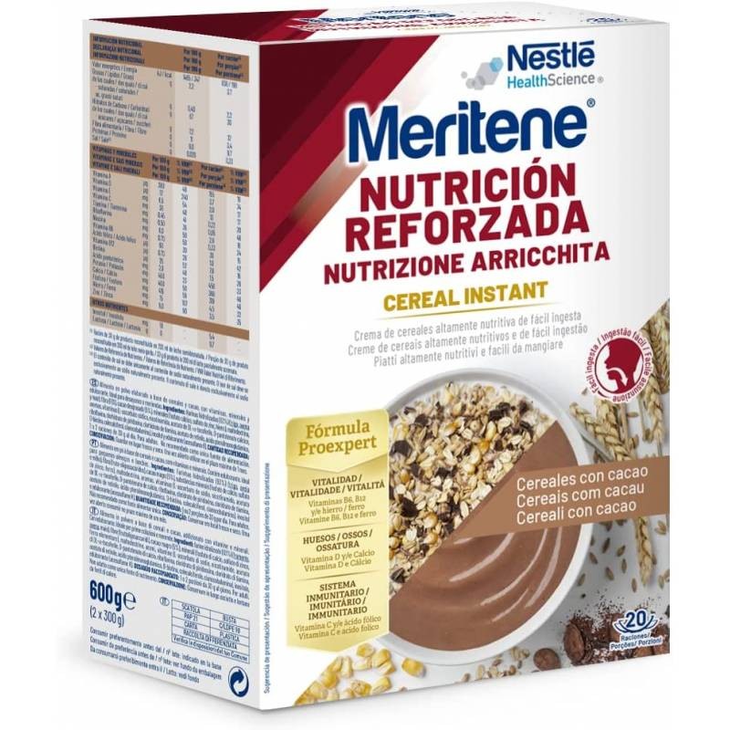 Meritene® Nutrición Reforzada Cereal Instant - Cacao - 1 sobres de 520g