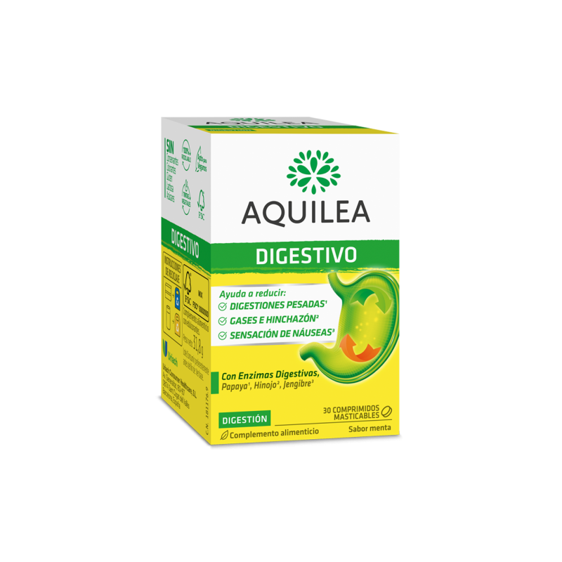Aquilea Digestivo 30 comprimidos masticables sabor menta
