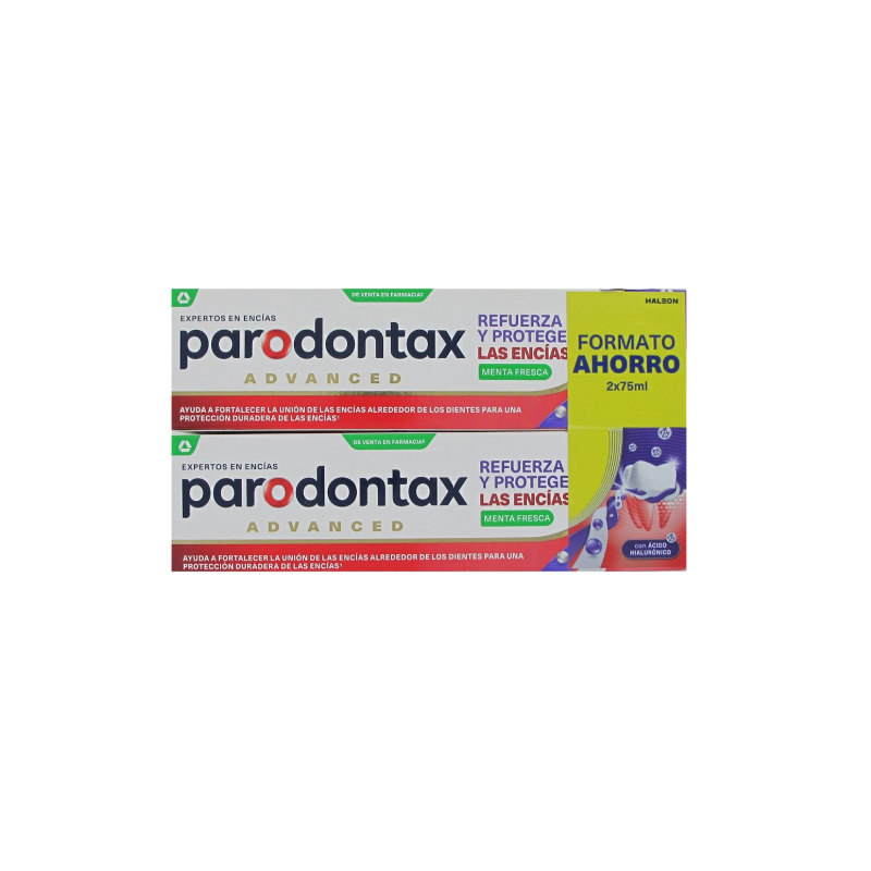 PARODONTAX  DUPLO Advanced Refuerza y Protege las Encías Menta fresca de 2x 75ml.