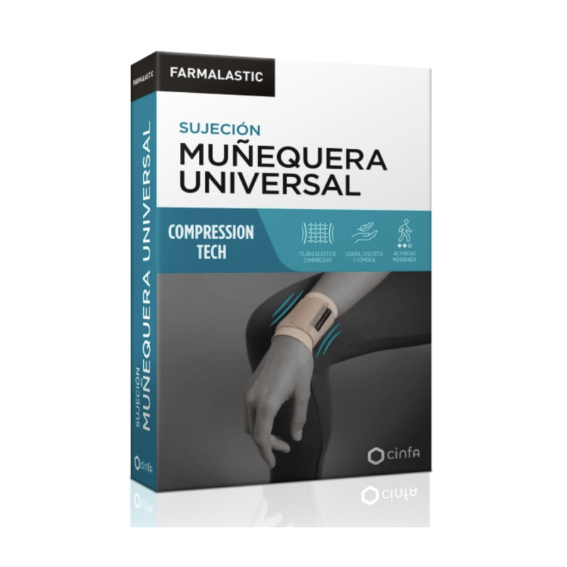 FARMALASTIC Muñequera Universal  velcro talla 2 BEIGE