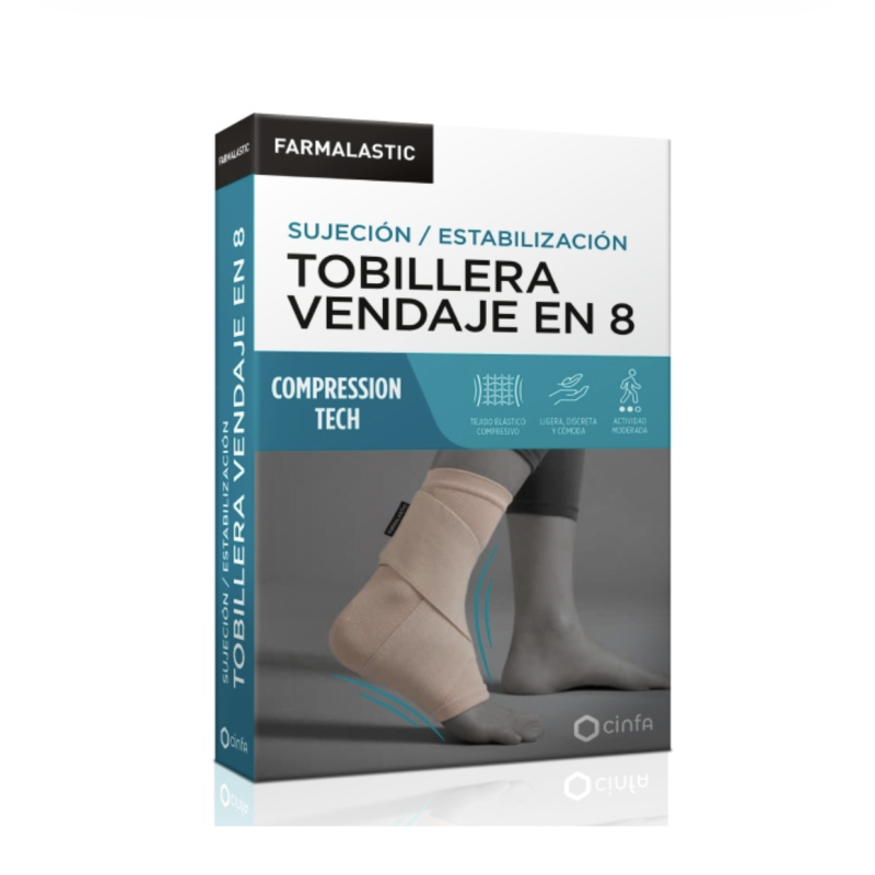 FARMALASTIC Tobillera Vendaje 8 en 1 Talla EG BEIGE