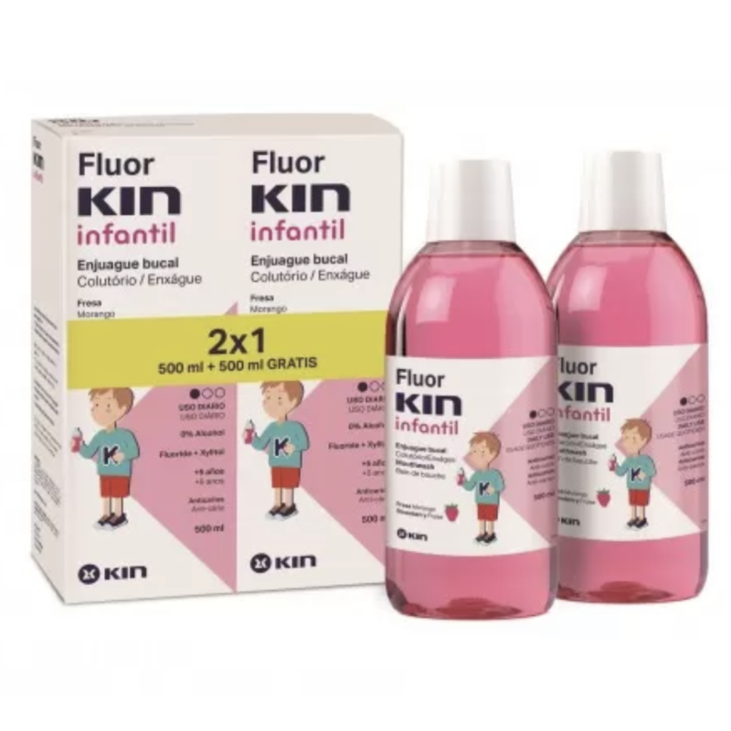 FLUORKIN INFANTIL ENJUAGUE BUCAL 500 ML 2x1