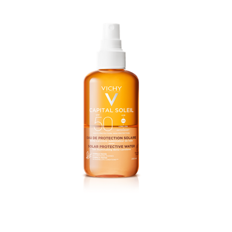VICHY CAPITAL SOLEIL AGUA SOLAR LUMINOSIDAD SPF 50 200 ml