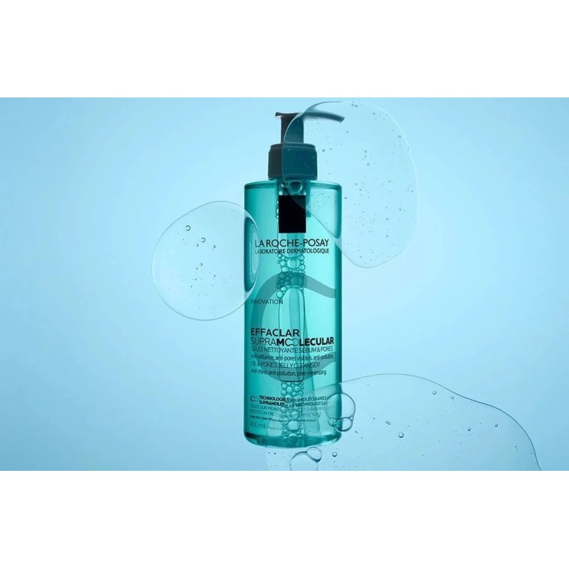 La Roche Posay EFFACLAR SUPRAMOLECULAR GEL LIMPIADOR PARA PIEL GRASA Y POROS VISIBLES 400 ml